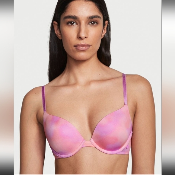 Victoria Secret- PINK Tie Dye Blur Swirl Push Up Bra-40C - Picture 2 of 3